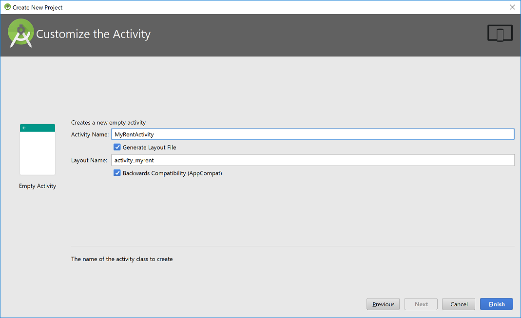 Figure 5: Customize the activity